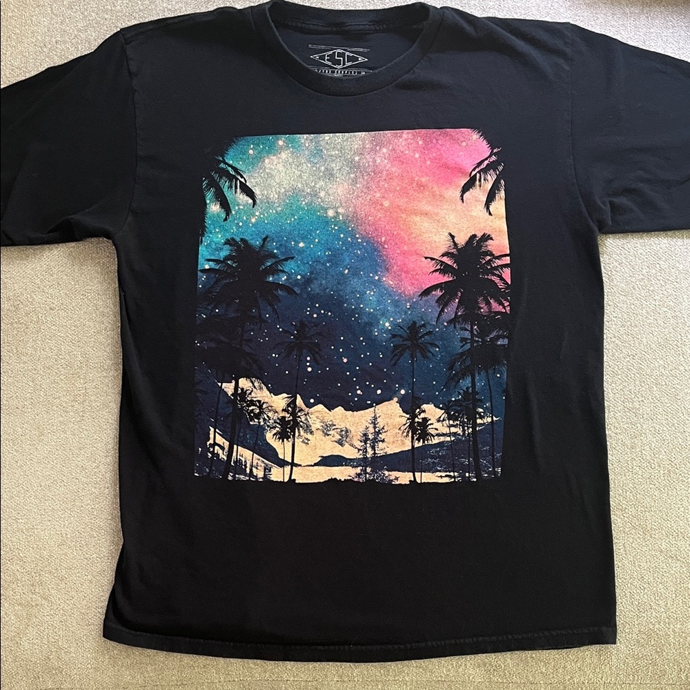 ❤️‍🔥 3 for $25 (bundle) Empyre Black Tee with Vibrant Tropical Design